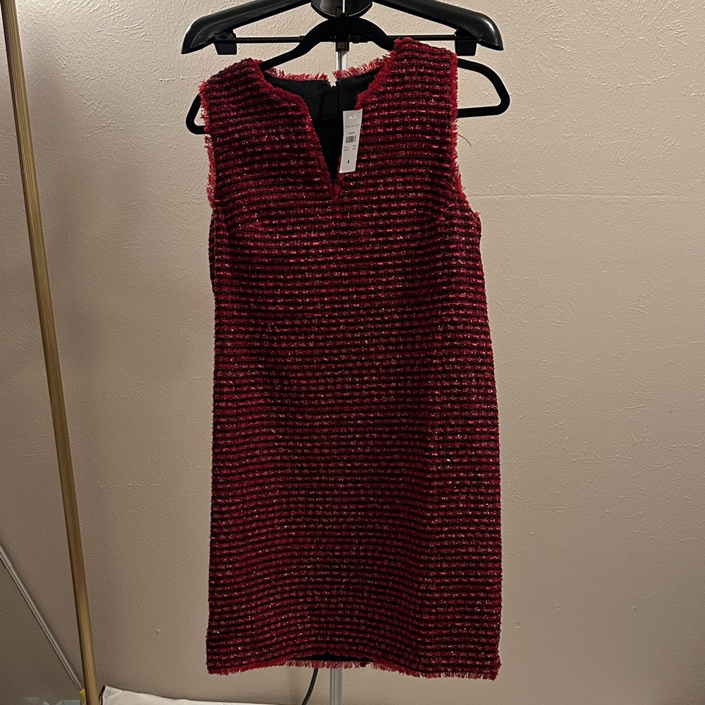 Ann Taylor Elegant Red Sleeveless Dress
